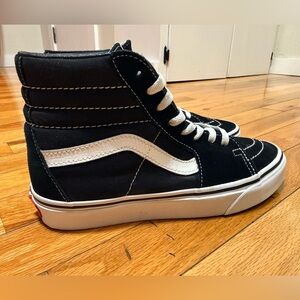 Vans Unisex Black and White High-Top Sneakers